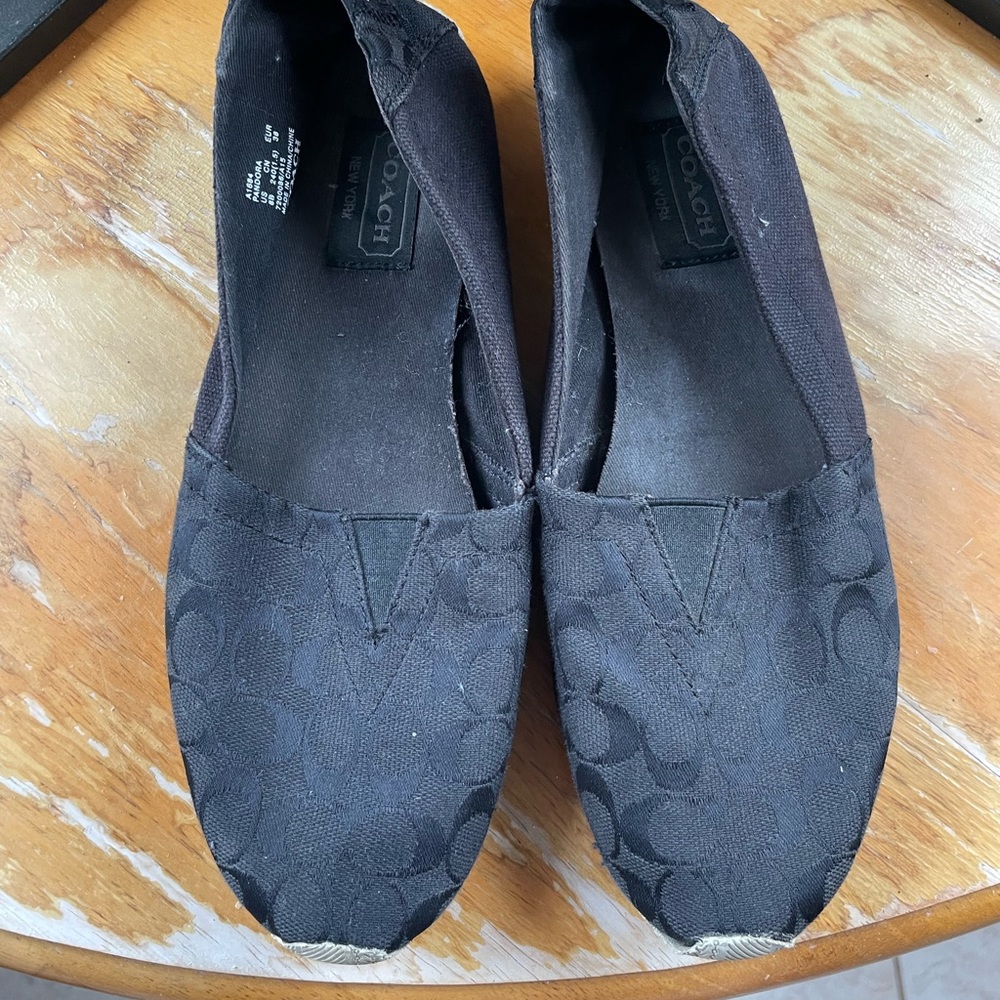 Coach monogram black espadrilles size 36